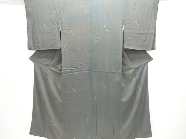 JAPANESE KIMONO / ANTIQUE KIMONO / SILK / KINSHA / IVY LEAVES